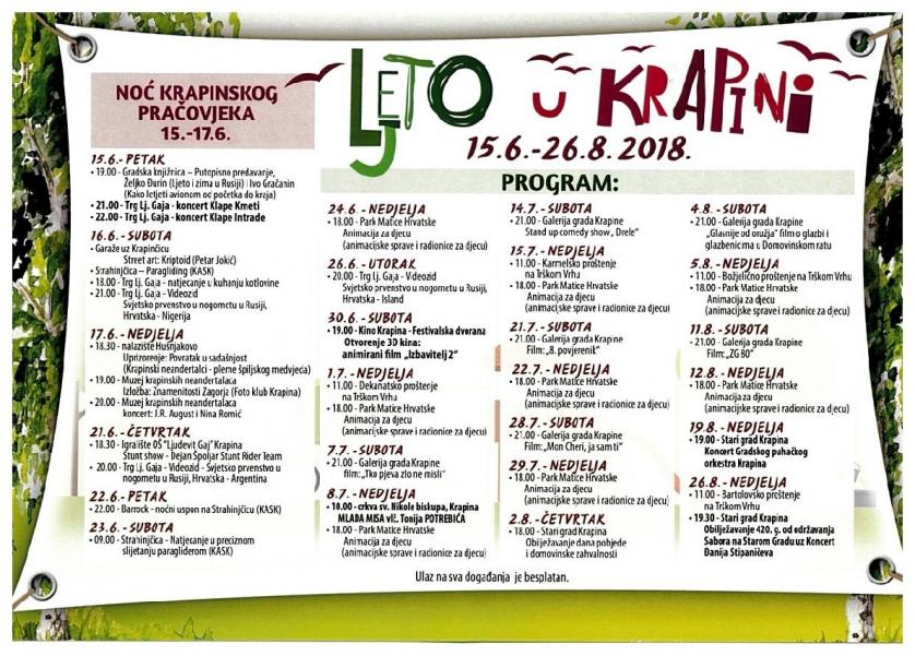 Ljeto u Krapini 2018. 